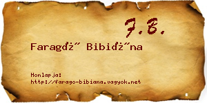 Faragó Bibiána névjegykártya