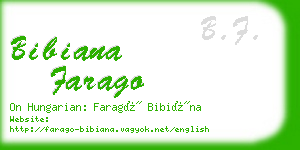 bibiana farago business card